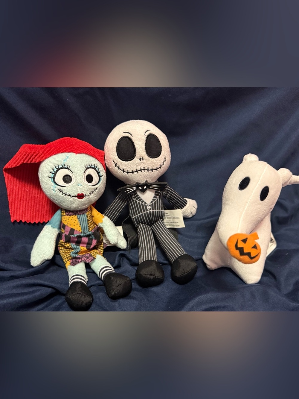 Nightmare Before Christmas Jack Skellington, Sally, and Zero Plush
